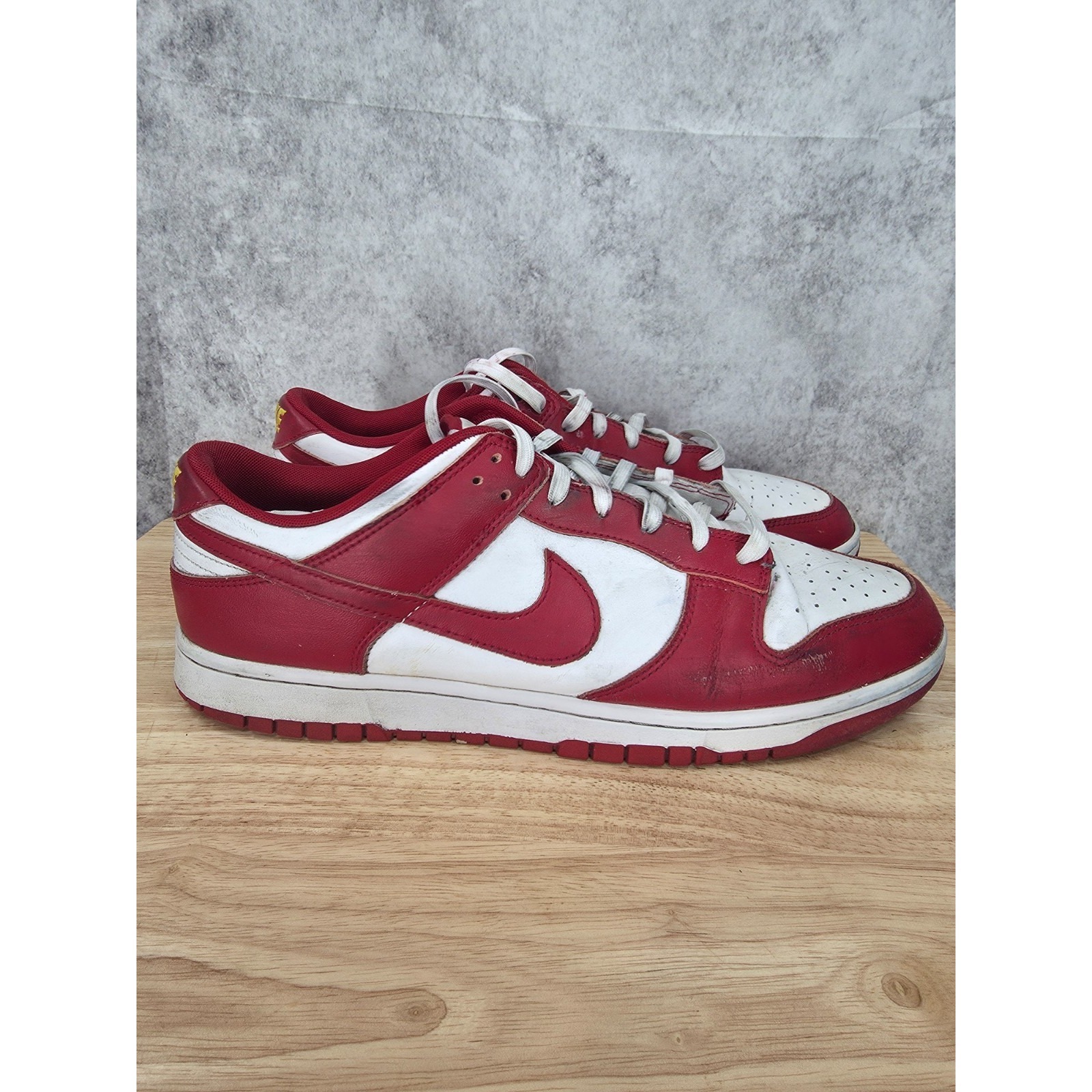 Nike Dunk Low Retro Shoes Men's Size 14 Usc Gym Red University Gold Dd1391-602